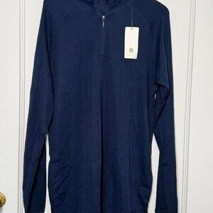 Mountain Warehouse Merino Wool Rich Blend 1/4 Zip Pullover in Navy Blue